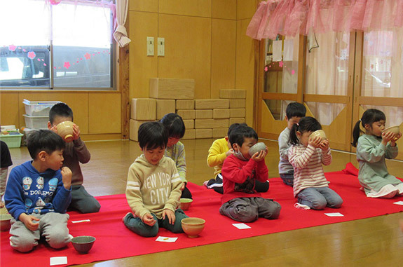 写真：お抹茶会の様子